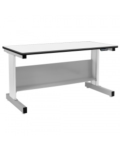 Taft Series Workbench Electric Hydraulic Lift with Formica™ Laminate Top and T-Mold Bumper Edge